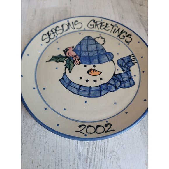 Beaumont Potter snowman season greetings plate vintage xmas‎ - Picture 2 of 5